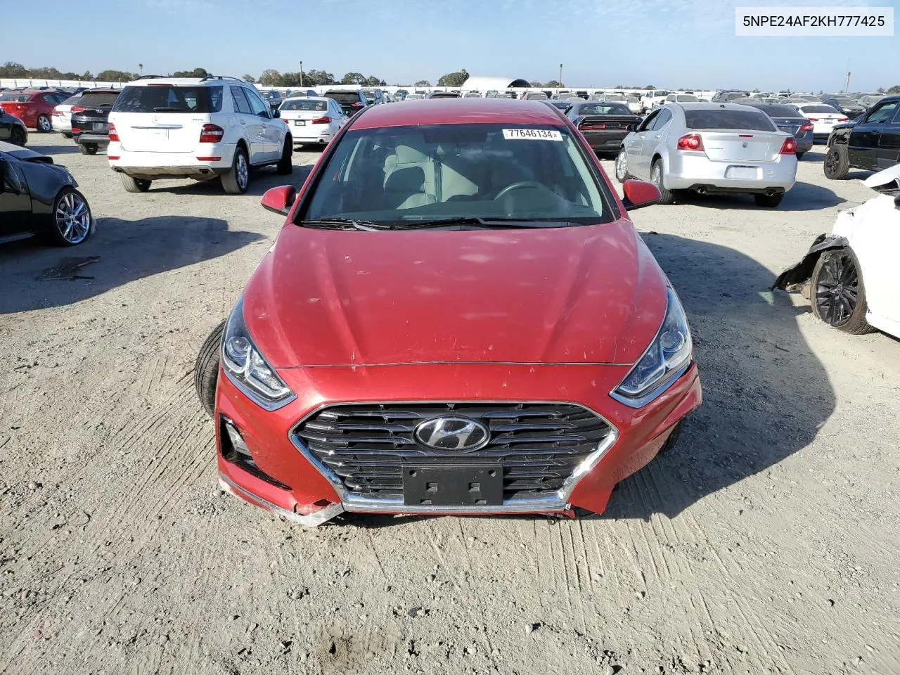 2019 Hyundai Sonata Se VIN: 5NPE24AF2KH777425 Lot: 77646134