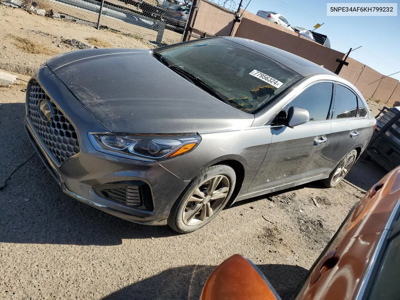 2019 Hyundai Sonata Limited VIN: 5NPE34AF6KH799232 Lot: 77956324