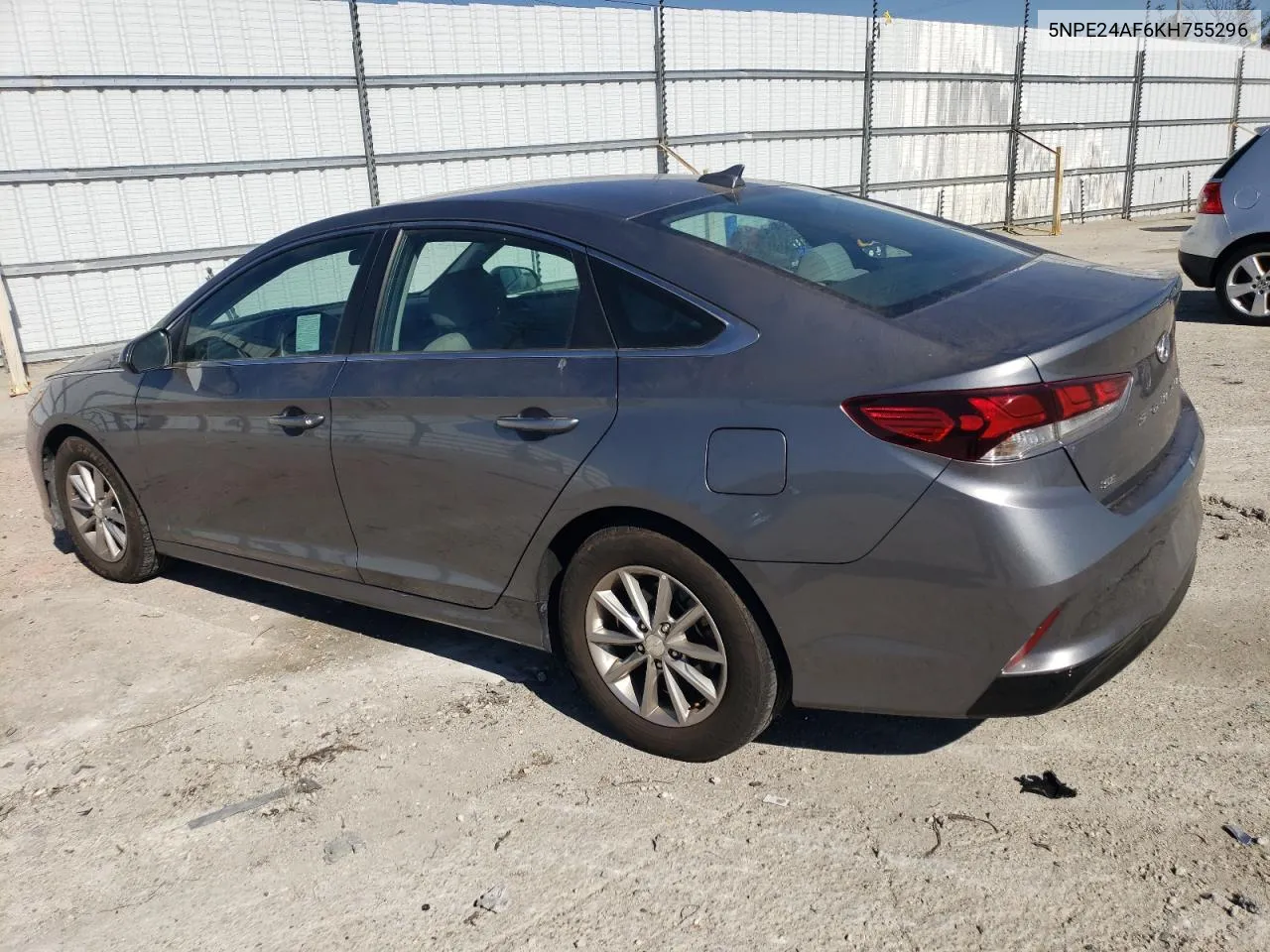 2019 Hyundai Sonata Se VIN: 5NPE24AF6KH755296 Lot: 78085224