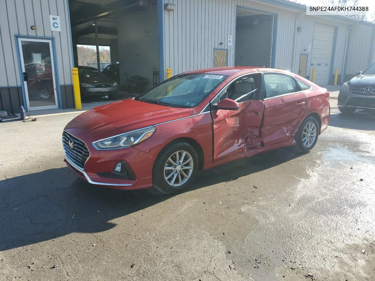 2019 Hyundai Sonata Se VIN: 5NPE24AF0KH744388 Lot: 78886504