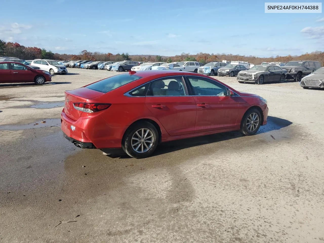 2019 Hyundai Sonata Se VIN: 5NPE24AF0KH744388 Lot: 78886504