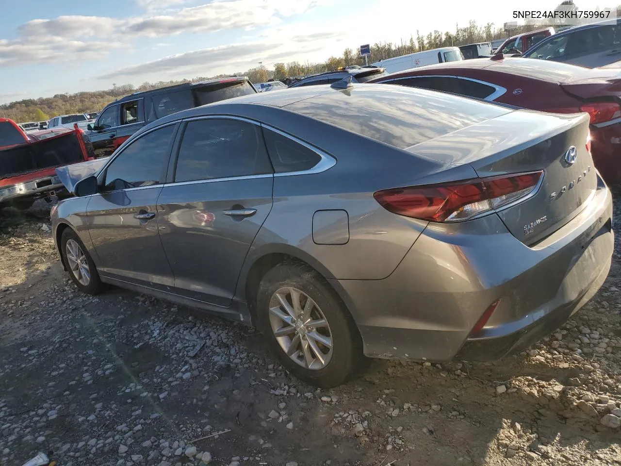 2019 Hyundai Sonata Se VIN: 5NPE24AF3KH759967 Lot: 79040044