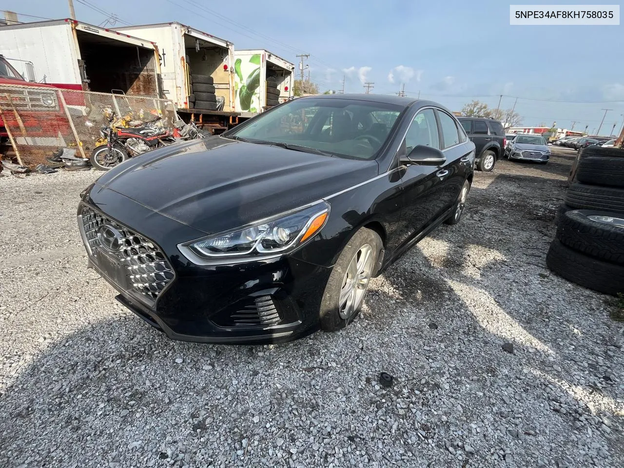 2019 Hyundai Sonata Limited VIN: 5NPE34AF8KH758035 Lot: 79392294