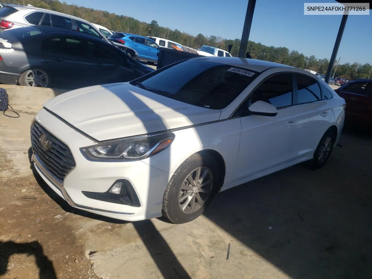 2019 Hyundai Sonata Se VIN: 5NPE24AF0KH771266 Lot: 80941904