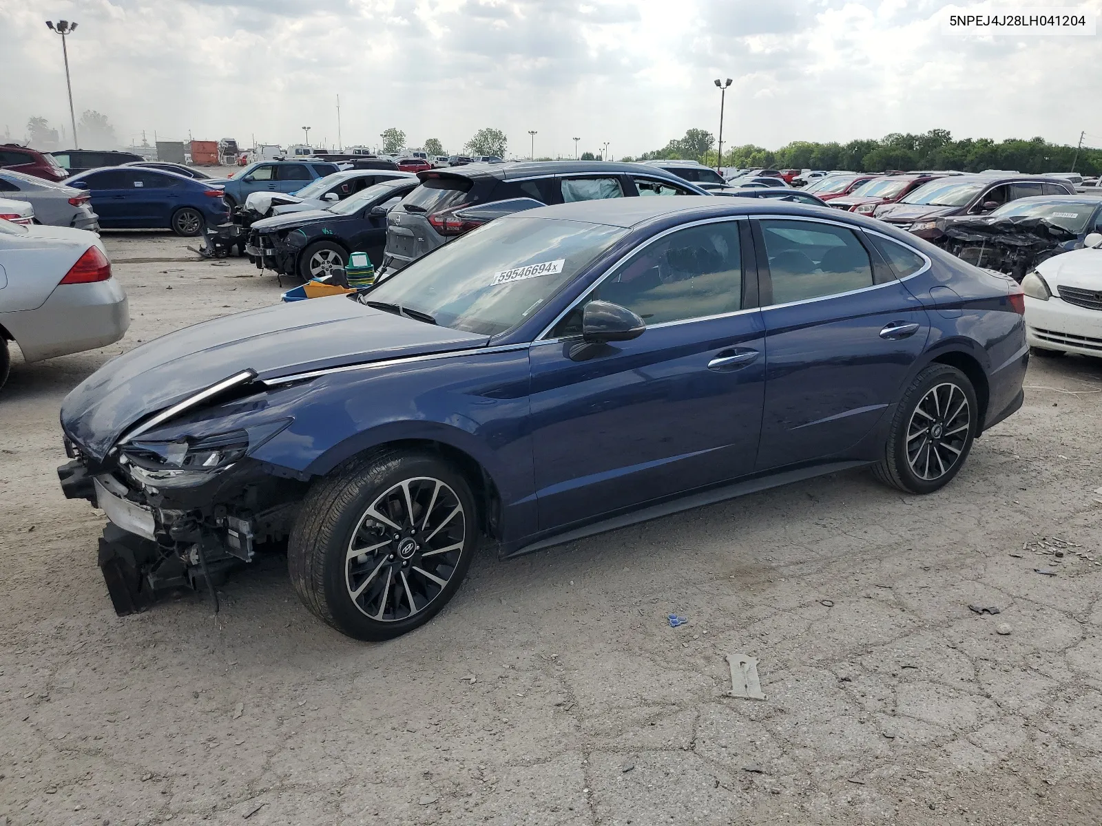 2020 Hyundai Sonata Sel Plus VIN: 5NPEJ4J28LH041204 Lot: 59546694