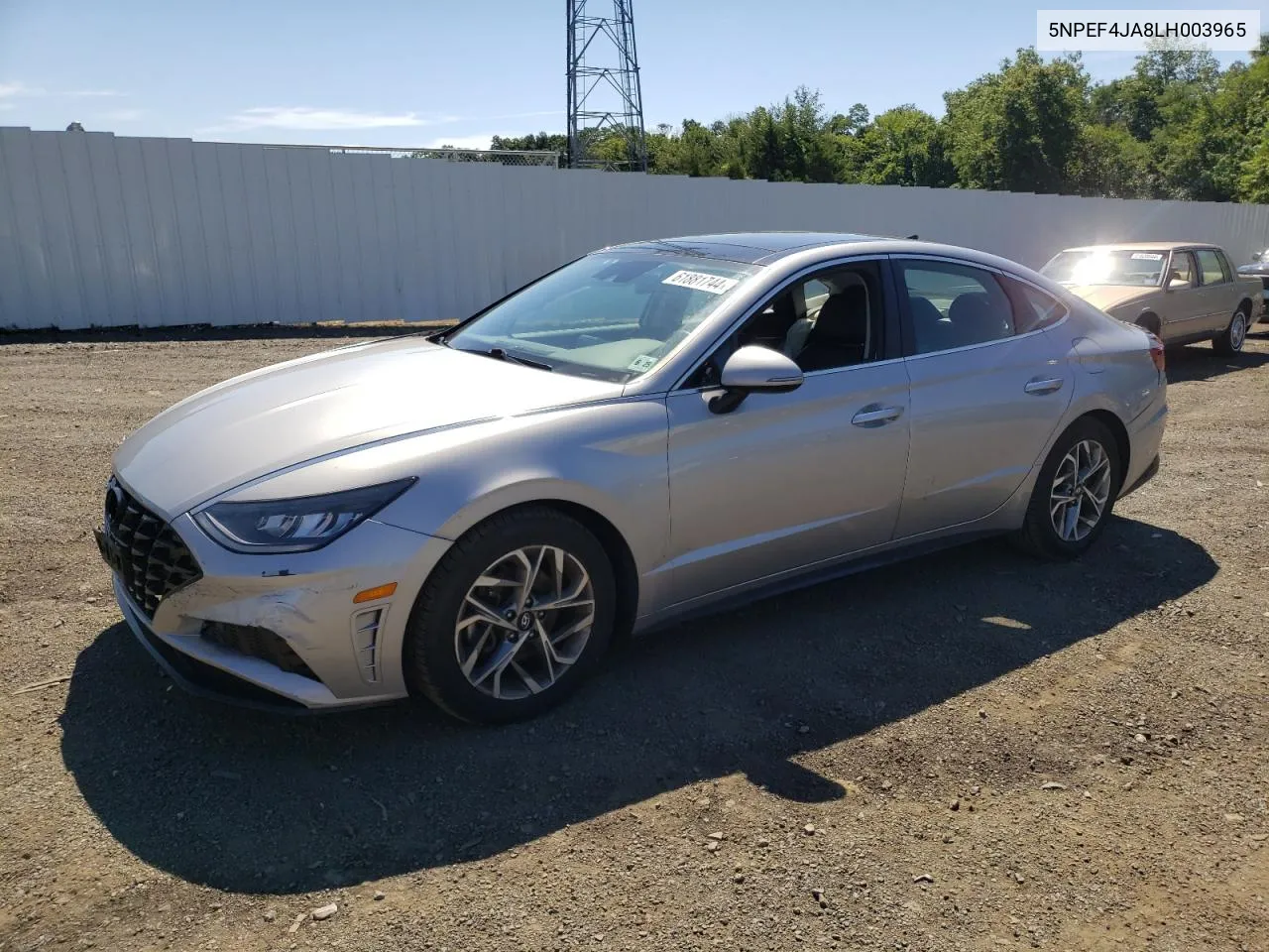 2020 Hyundai Sonata Sel VIN: 5NPEF4JA8LH003965 Lot: 61881744