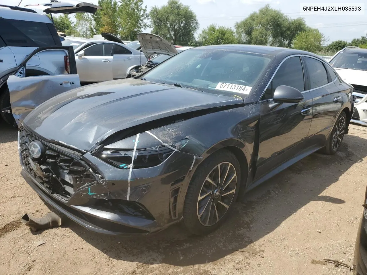 2020 Hyundai Sonata Limited VIN: 5NPEH4J2XLH035593 Lot: 67113184