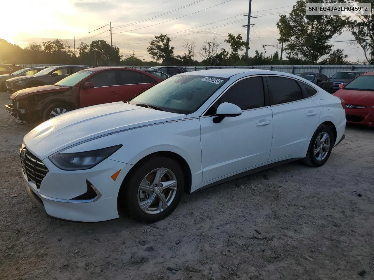 2020 Hyundai Sonata Se VIN: 5NPEG4JA3LH045912 Lot: 68702274