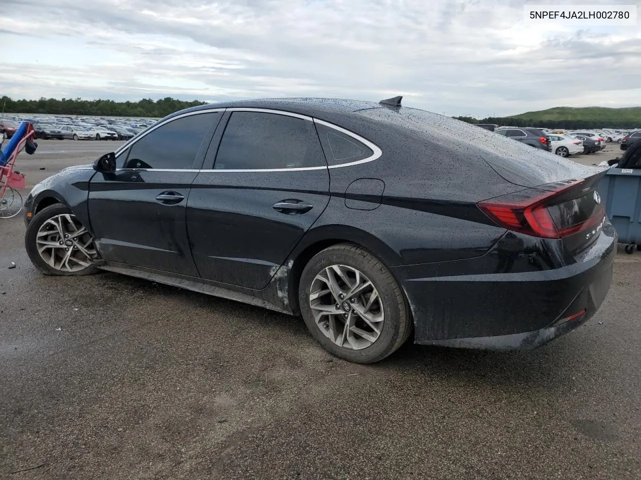 2020 Hyundai Sonata Sel VIN: 5NPEF4JA2LH002780 Lot: 69156044