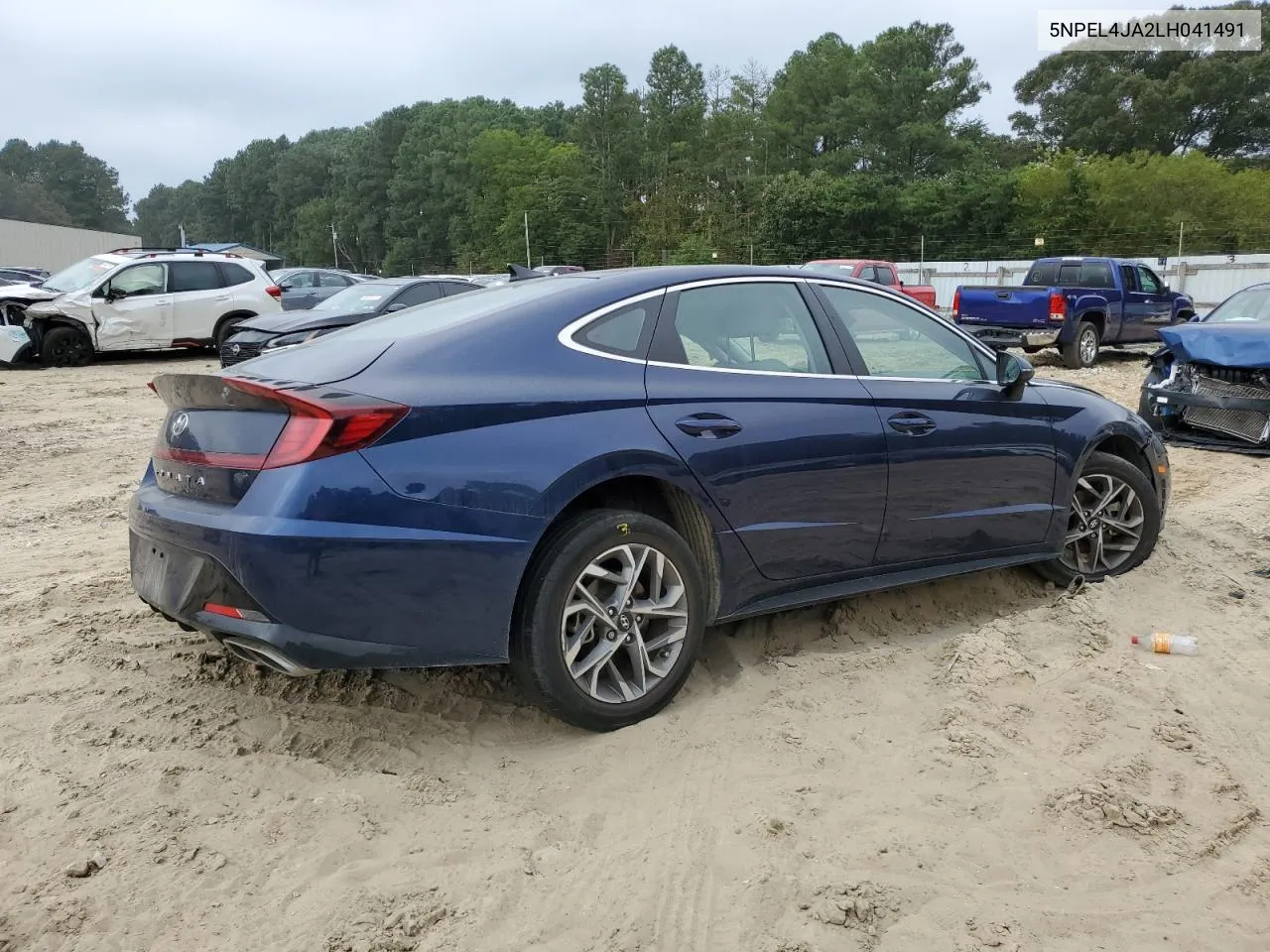 2020 Hyundai Sonata Sel VIN: 5NPEL4JA2LH041491 Lot: 69161304