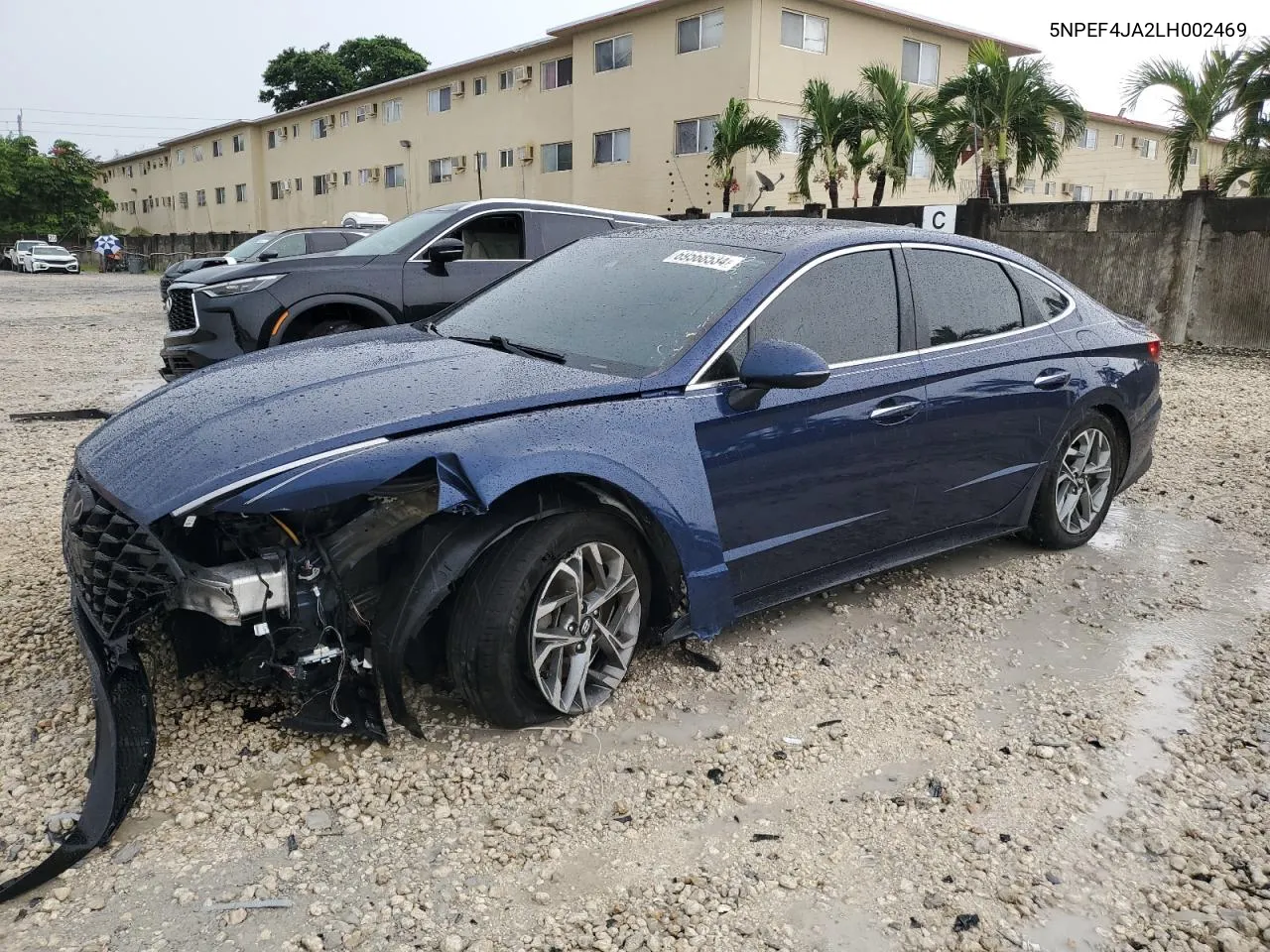 2020 Hyundai Sonata Sel VIN: 5NPEF4JA2LH002469 Lot: 69568534