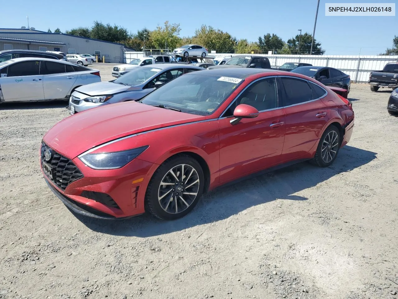 2020 Hyundai Sonata Limited VIN: 5NPEH4J2XLH026148 Lot: 70256644