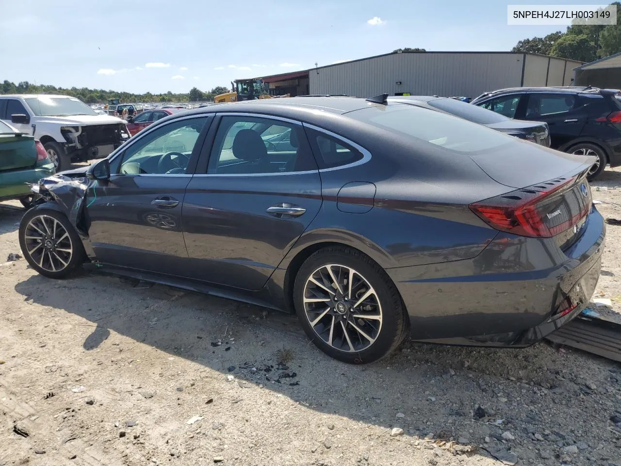 2020 Hyundai Sonata Limited VIN: 5NPEH4J27LH003149 Lot: 70949804