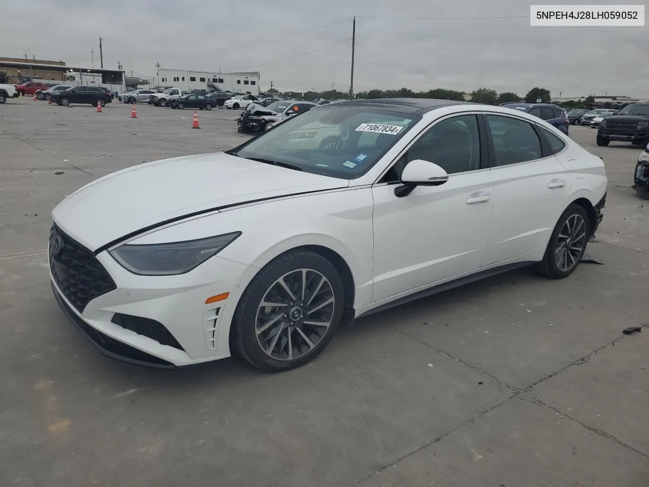 2020 Hyundai Sonata Limited VIN: 5NPEH4J28LH059052 Lot: 71067834