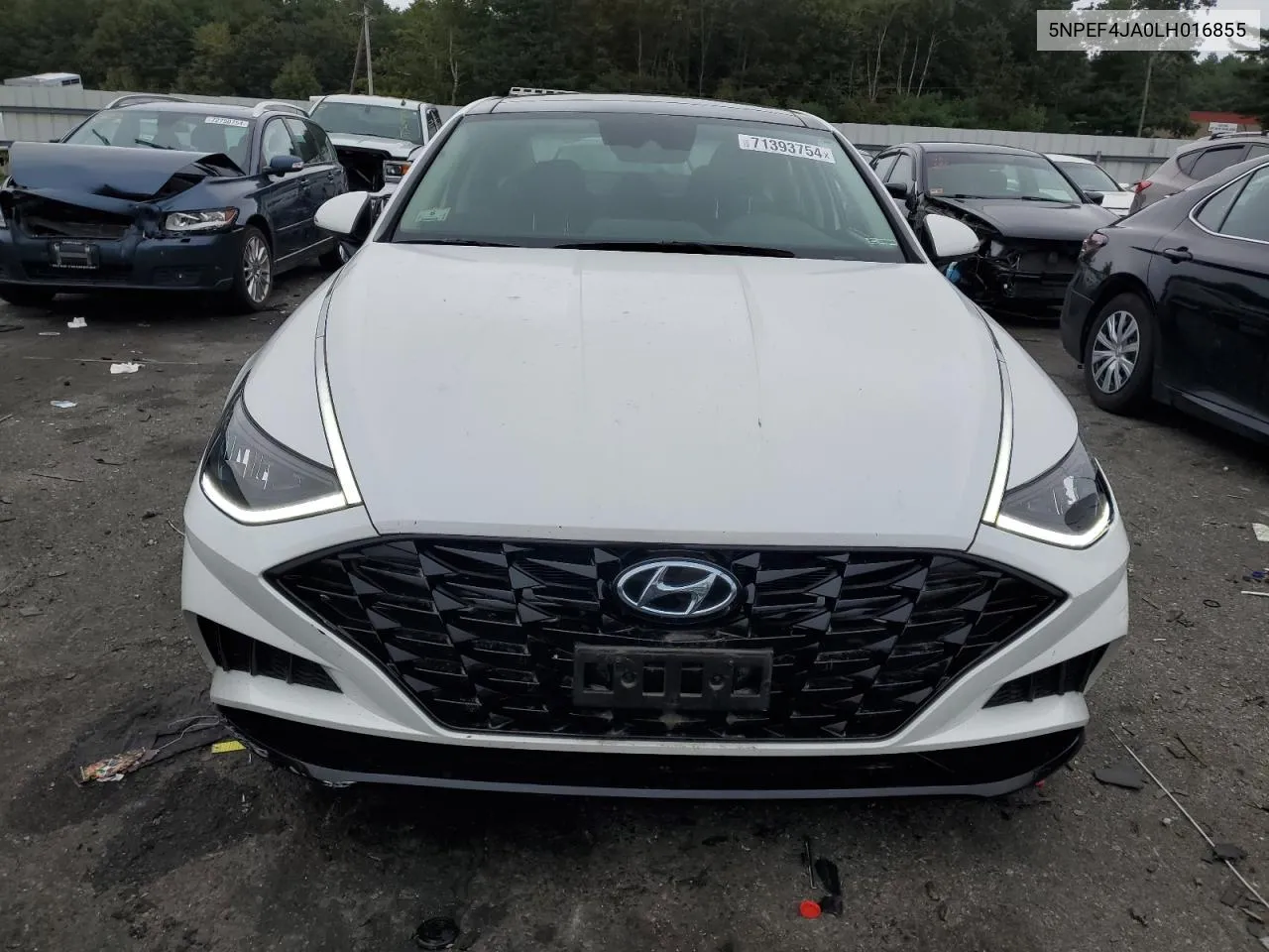 2020 Hyundai Sonata Sel VIN: 5NPEF4JA0LH016855 Lot: 71393754