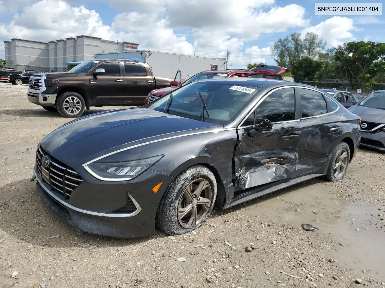 2020 Hyundai Sonata Se VIN: 5NPEG4JA6LH001404 Lot: 71813894