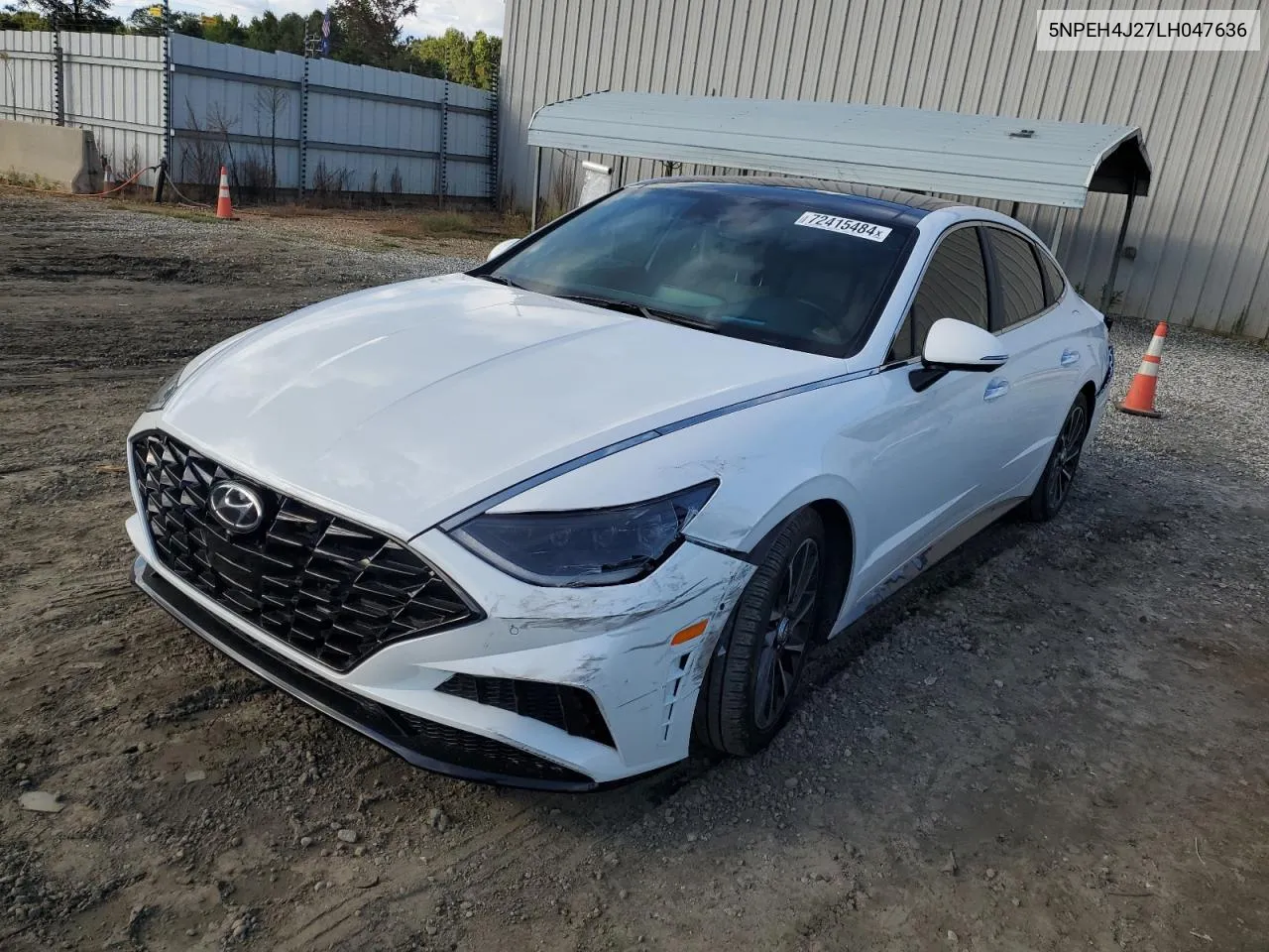 2020 Hyundai Sonata Limited VIN: 5NPEH4J27LH047636 Lot: 72415484