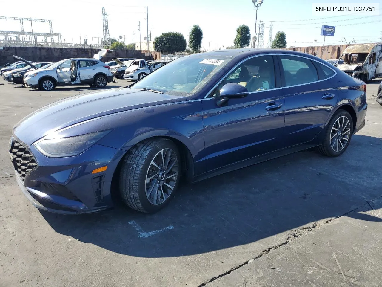 2020 Hyundai Sonata Limited VIN: 5NPEH4J21LH037751 Lot: 72744684