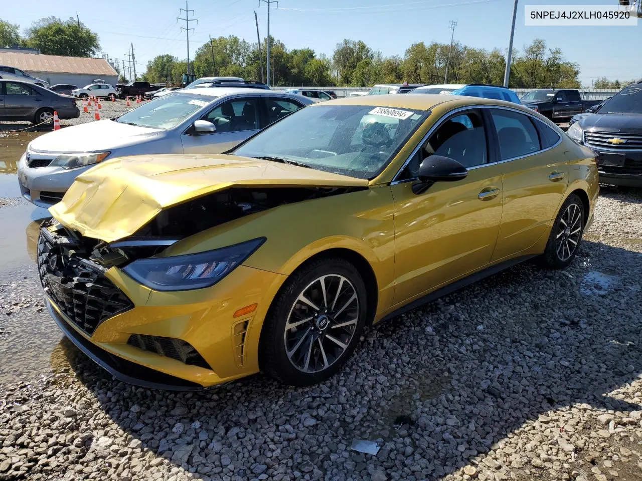 2020 Hyundai Sonata Sel Plus VIN: 5NPEJ4J2XLH045920 Lot: 73860694