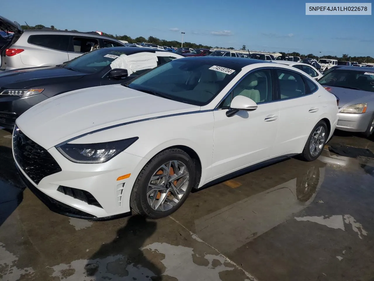 2020 Hyundai Sonata Sel VIN: 5NPEF4JA1LH022678 Lot: 74518704