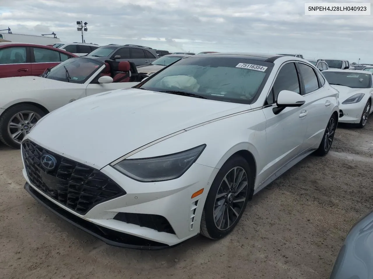 2020 Hyundai Sonata Limited VIN: 5NPEH4J28LH040923 Lot: 75116354