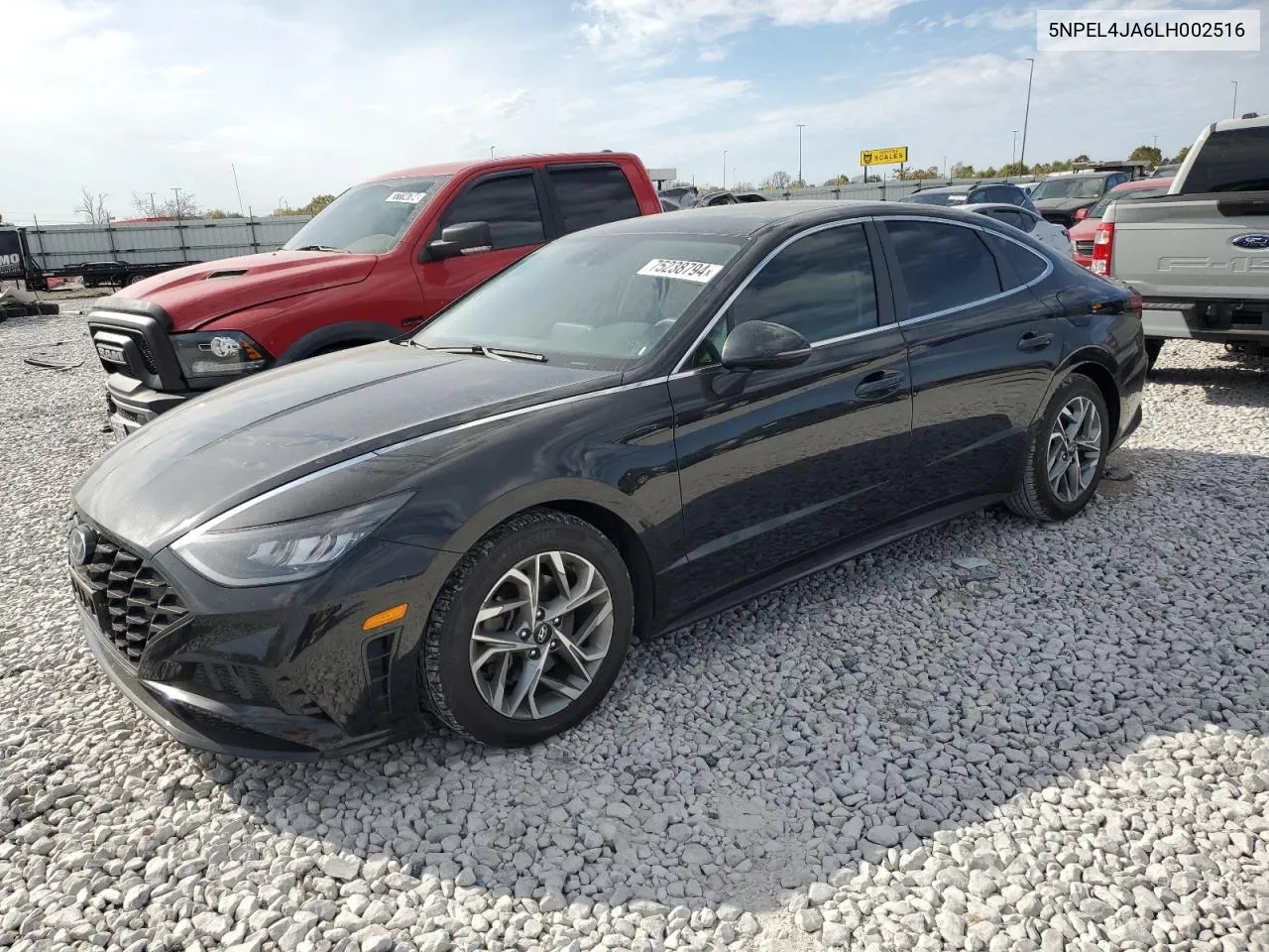 2020 Hyundai Sonata Sel VIN: 5NPEL4JA6LH002516 Lot: 75238794