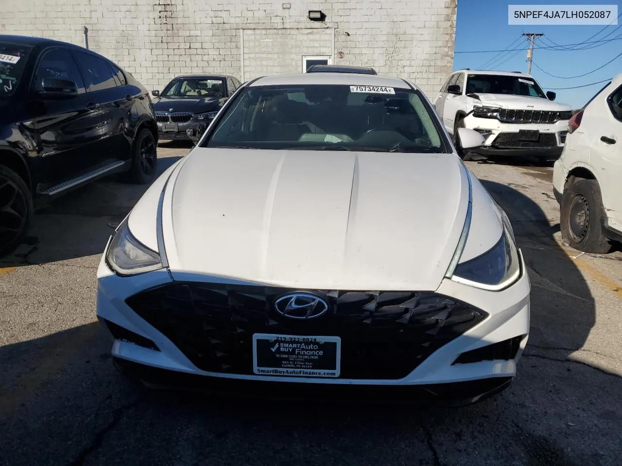 2020 Hyundai Sonata Sel VIN: 5NPEF4JA7LH052087 Lot: 75734244