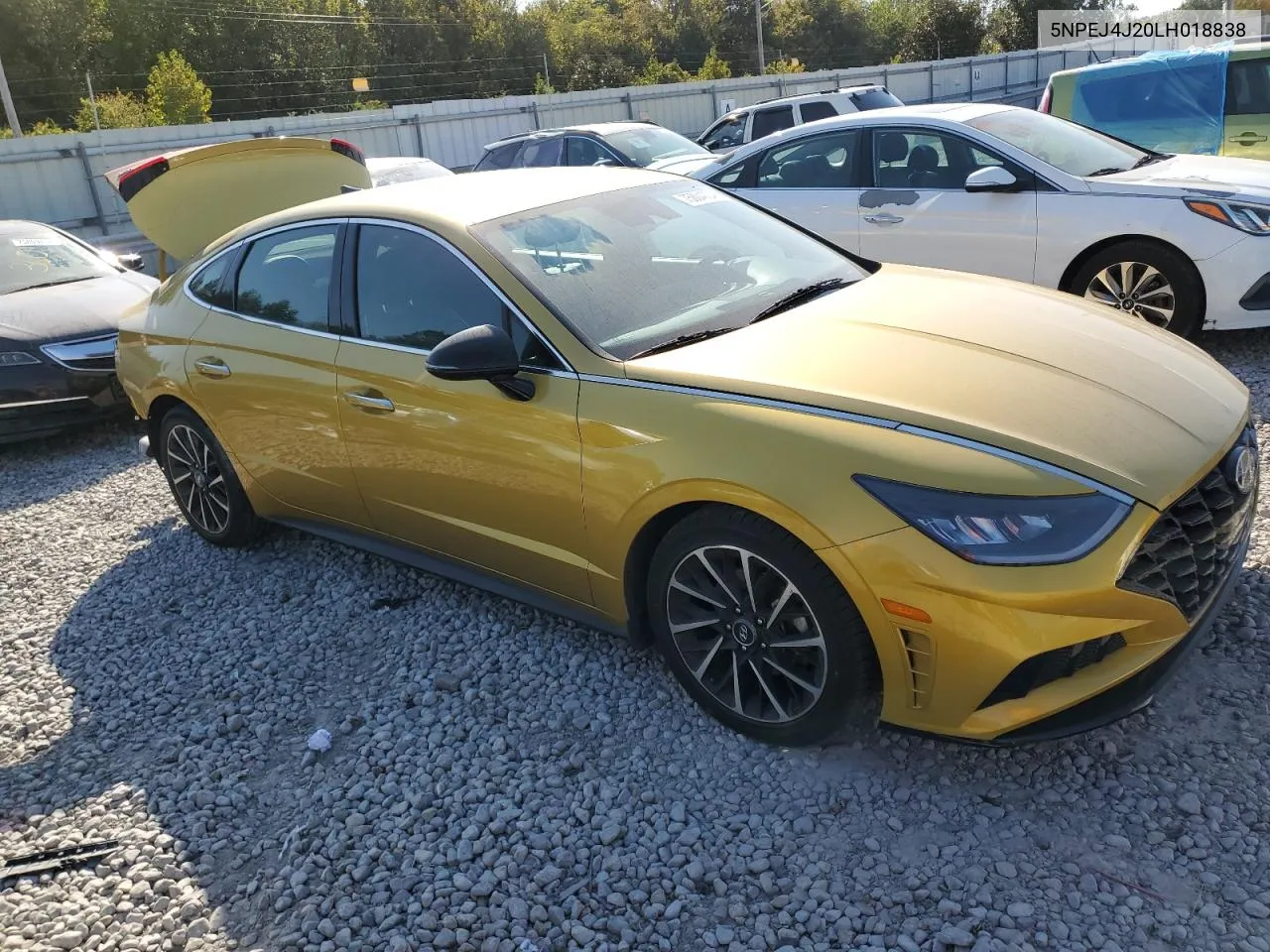 2020 Hyundai Sonata Sel Plus VIN: 5NPEJ4J20LH018838 Lot: 75804704