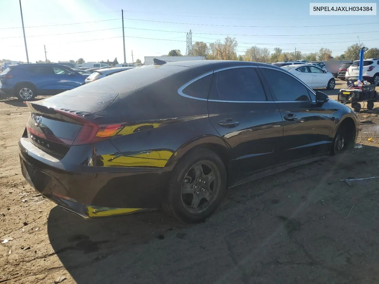 2020 Hyundai Sonata Sel VIN: 5NPEL4JAXLH034384 Lot: 76675044