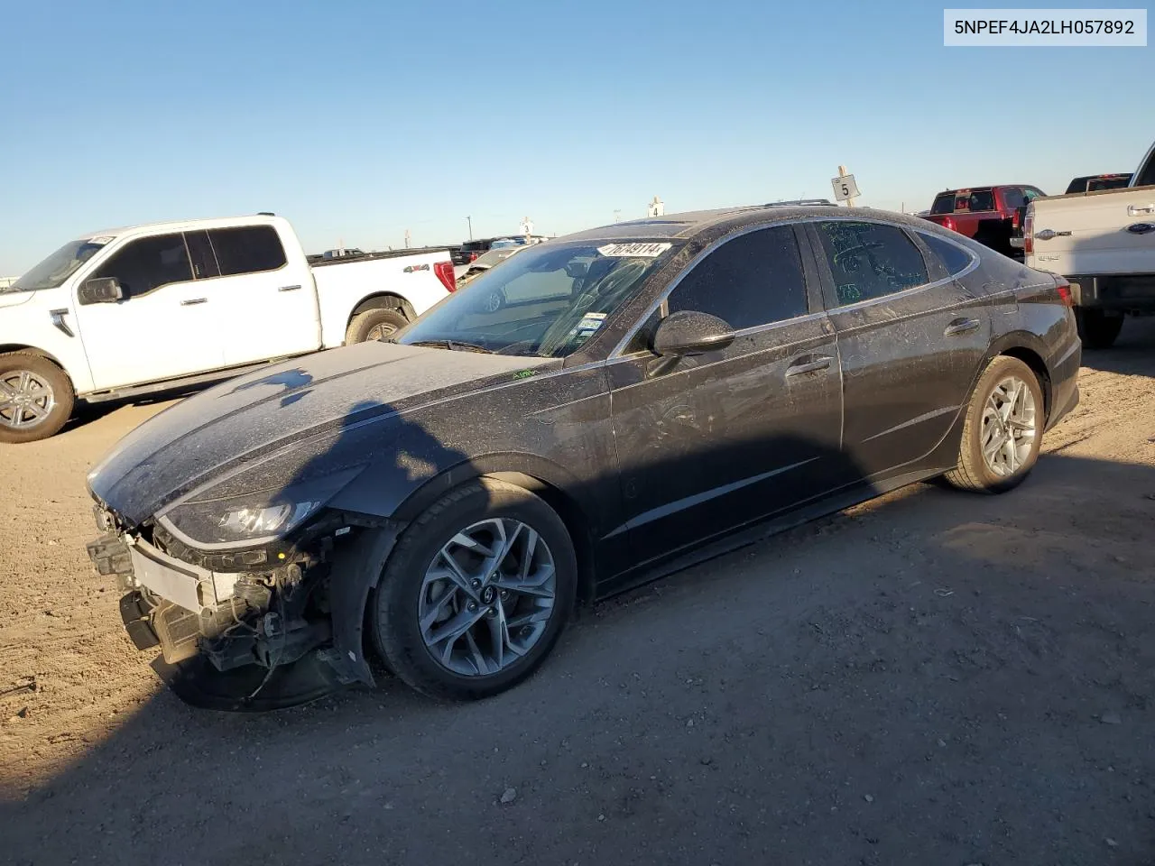 2020 Hyundai Sonata Sel VIN: 5NPEF4JA2LH057892 Lot: 76749114