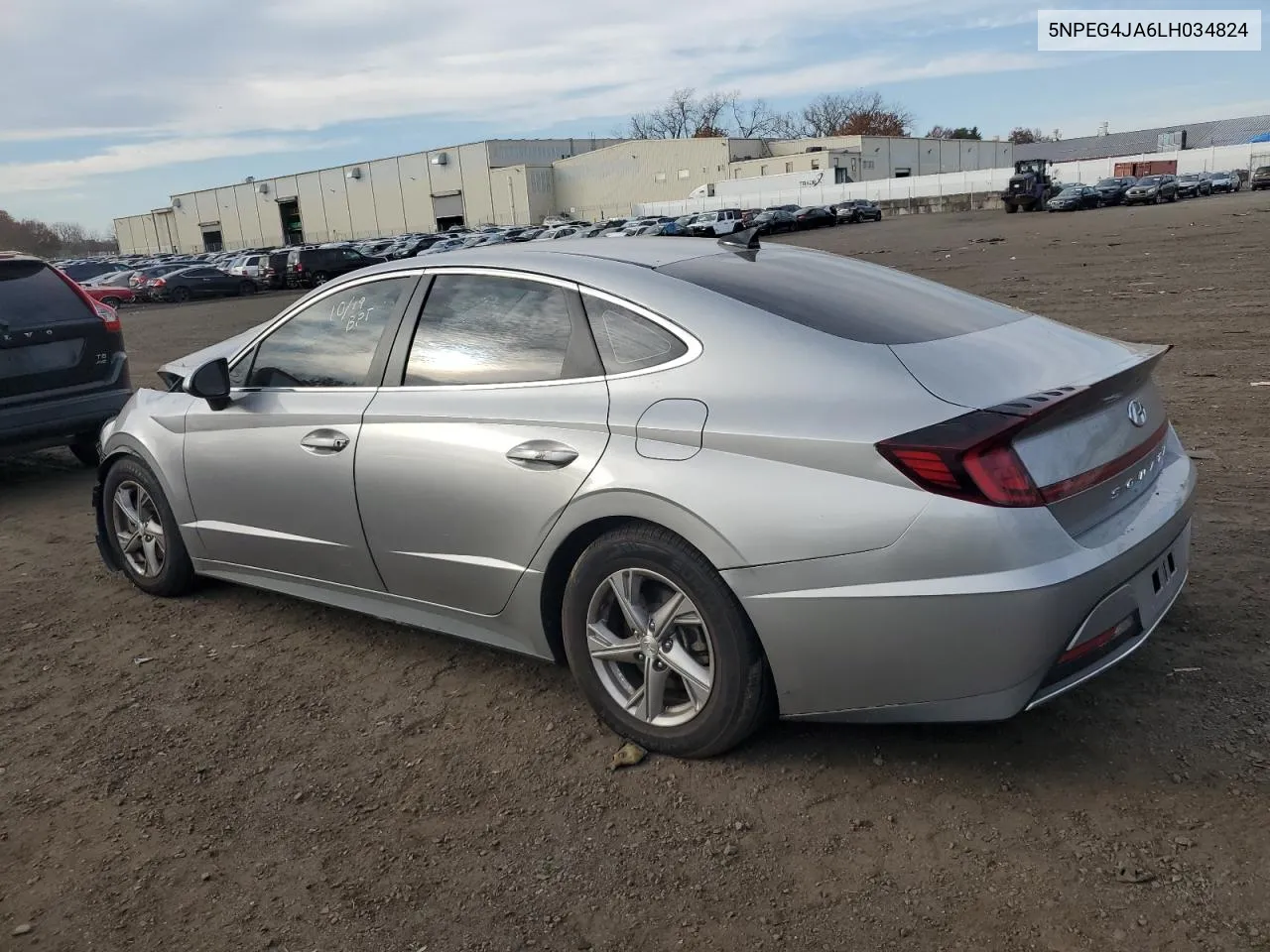 2020 Hyundai Sonata Se VIN: 5NPEG4JA6LH034824 Lot: 78621674