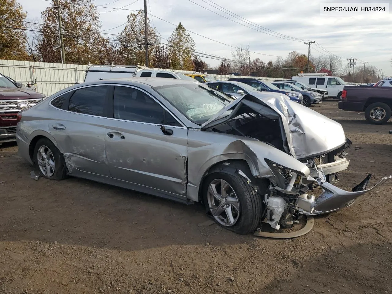 2020 Hyundai Sonata Se VIN: 5NPEG4JA6LH034824 Lot: 78621674