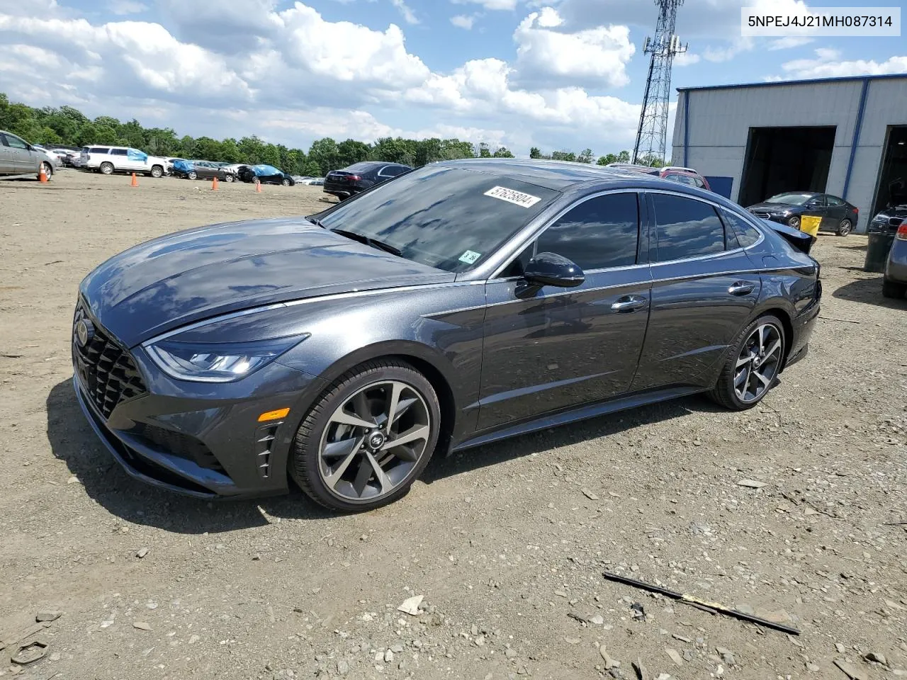 2021 Hyundai Sonata Sel Plus VIN: 5NPEJ4J21MH087314 Lot: 57625804