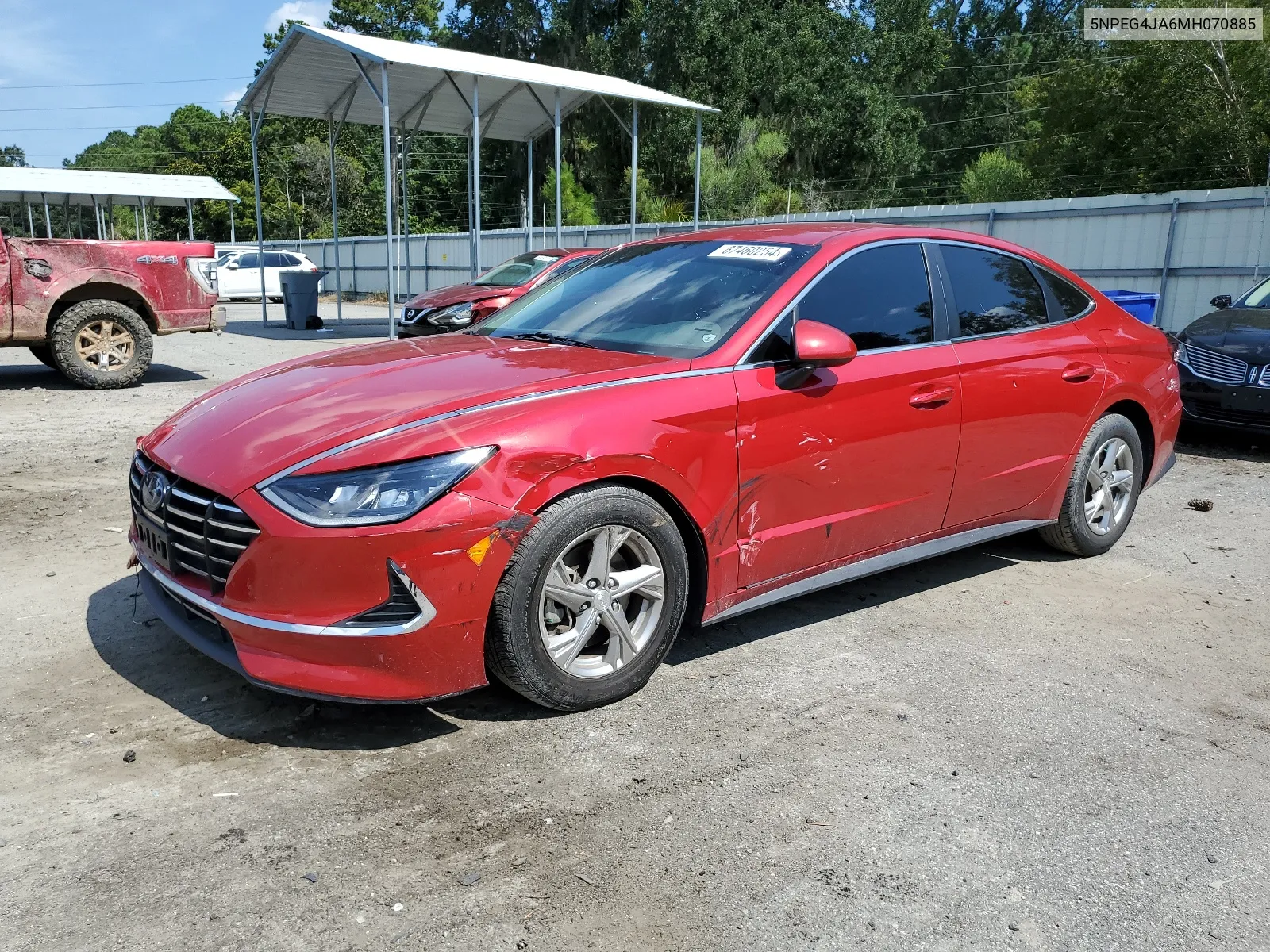 2021 Hyundai Sonata Se VIN: 5NPEG4JA6MH070885 Lot: 67460254