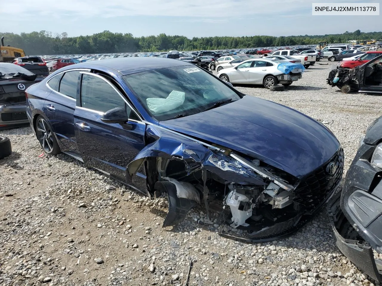 5NPEJ4J2XMH113778 2021 Hyundai Sonata Sel Plus