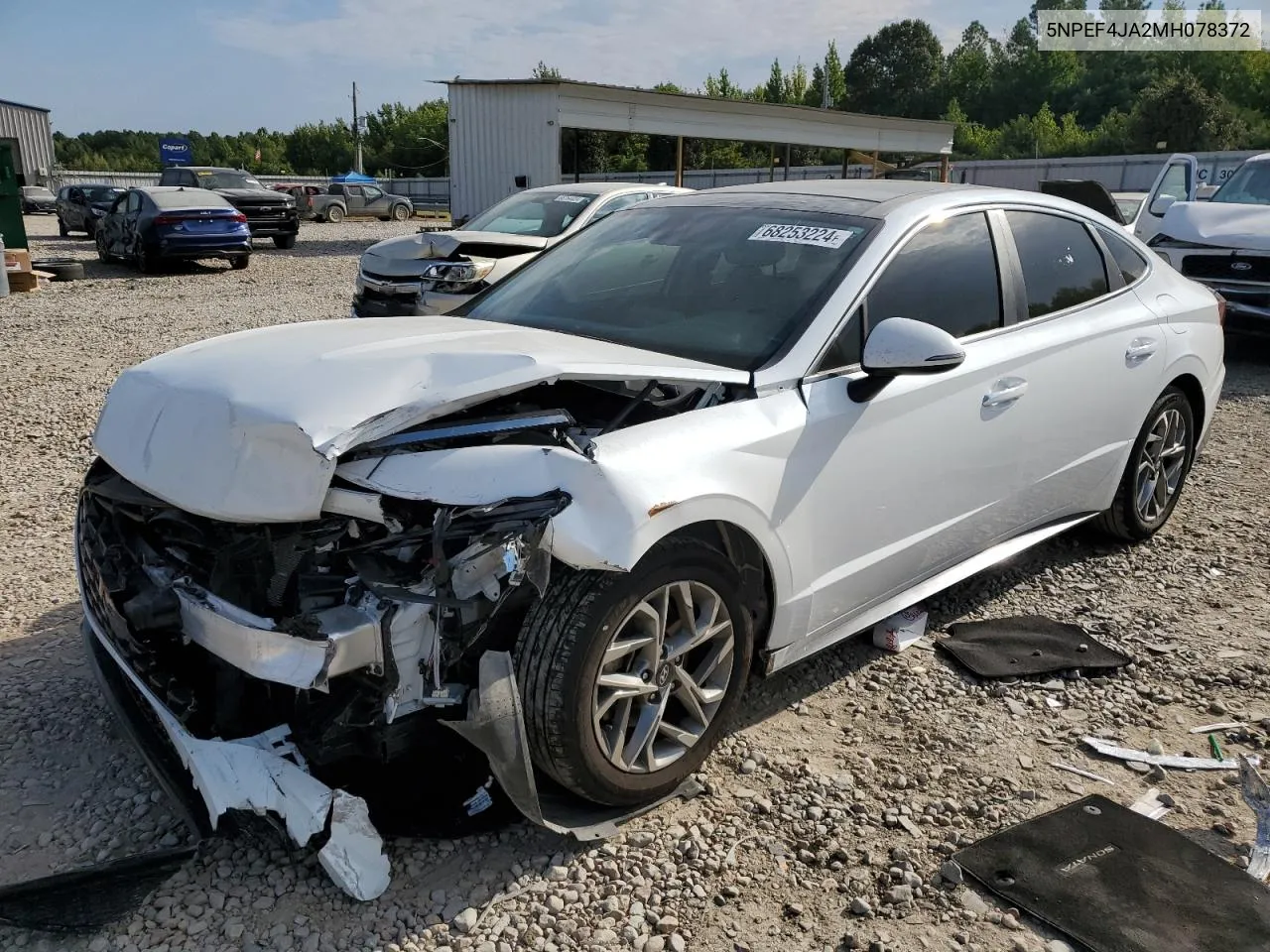 2021 Hyundai Sonata Sel VIN: 5NPEF4JA2MH078372 Lot: 68253224