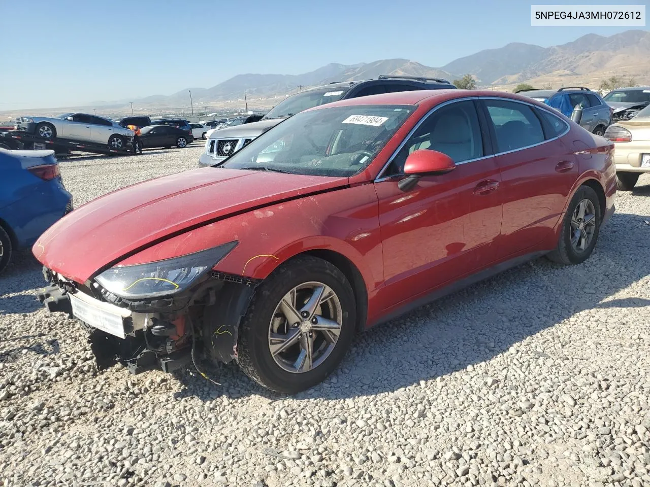 2021 Hyundai Sonata Se VIN: 5NPEG4JA3MH072612 Lot: 69471984