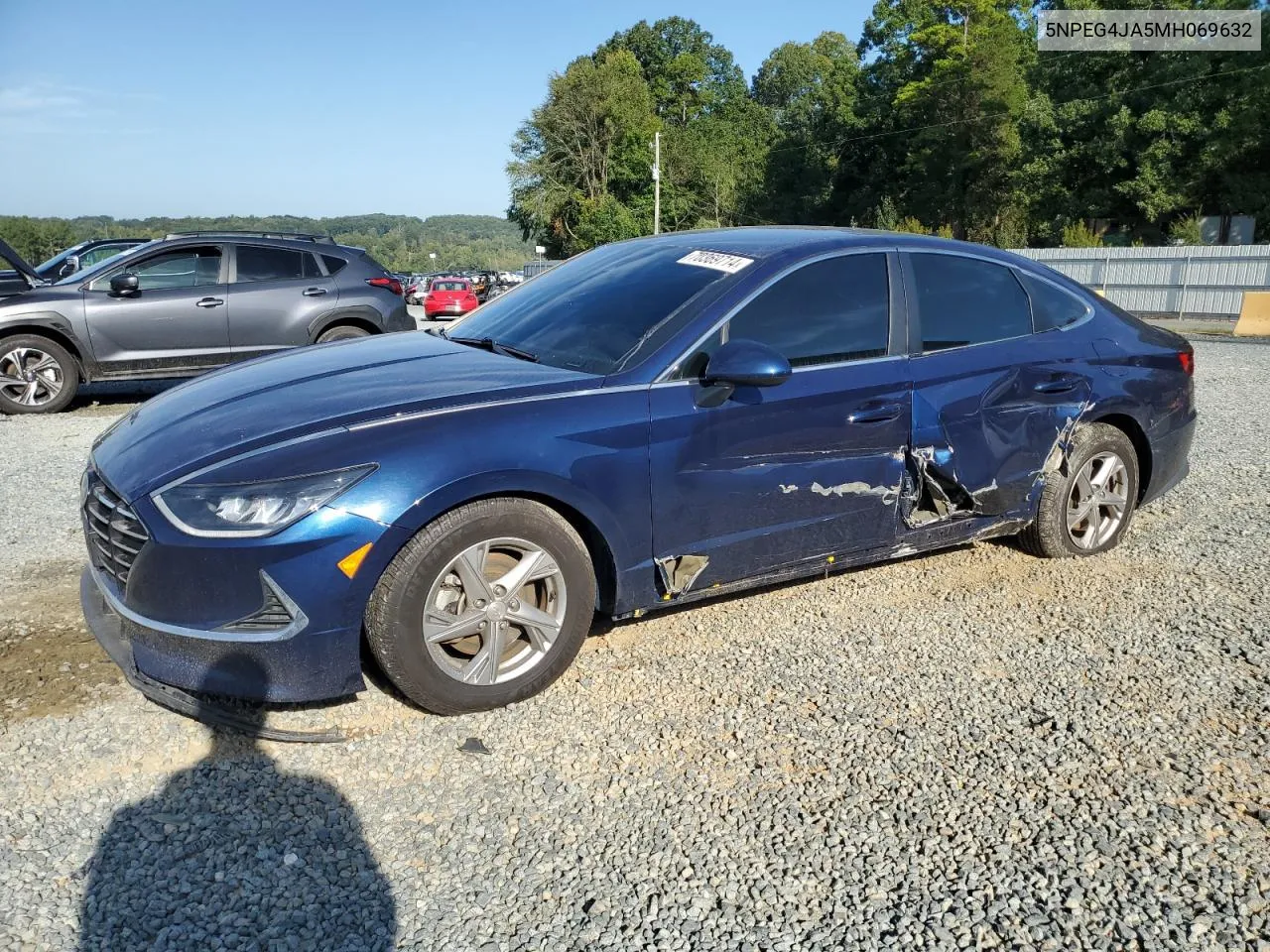 2021 Hyundai Sonata Se VIN: 5NPEG4JA5MH069632 Lot: 70369714