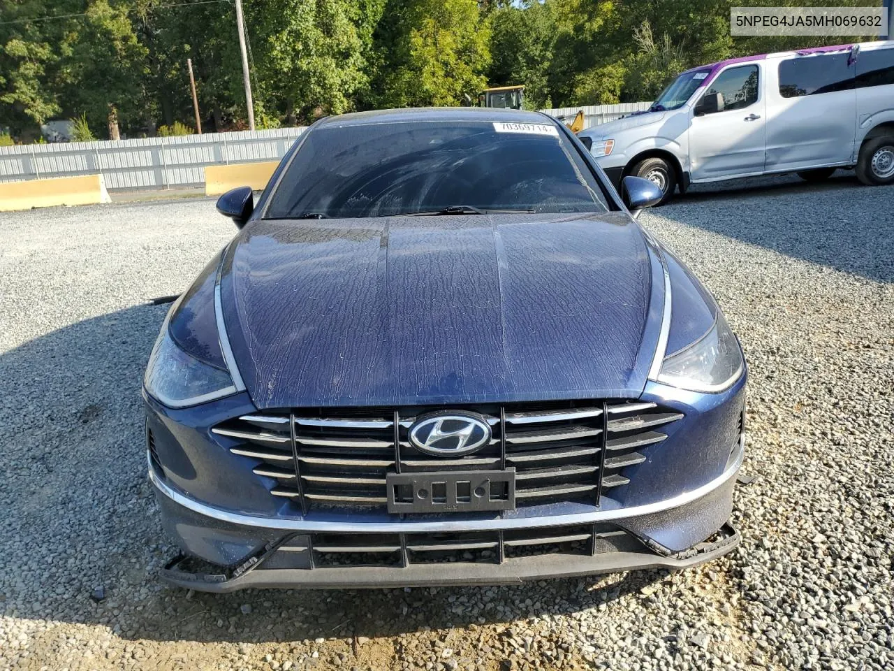 2021 Hyundai Sonata Se VIN: 5NPEG4JA5MH069632 Lot: 70369714