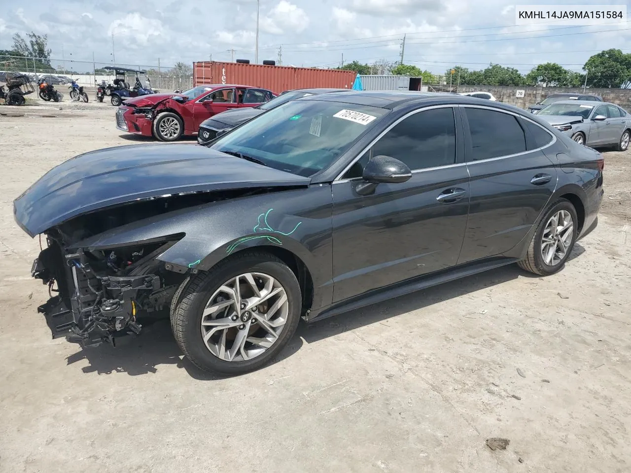 2021 Hyundai Sonata Sel VIN: KMHL14JA9MA151584 Lot: 70570214