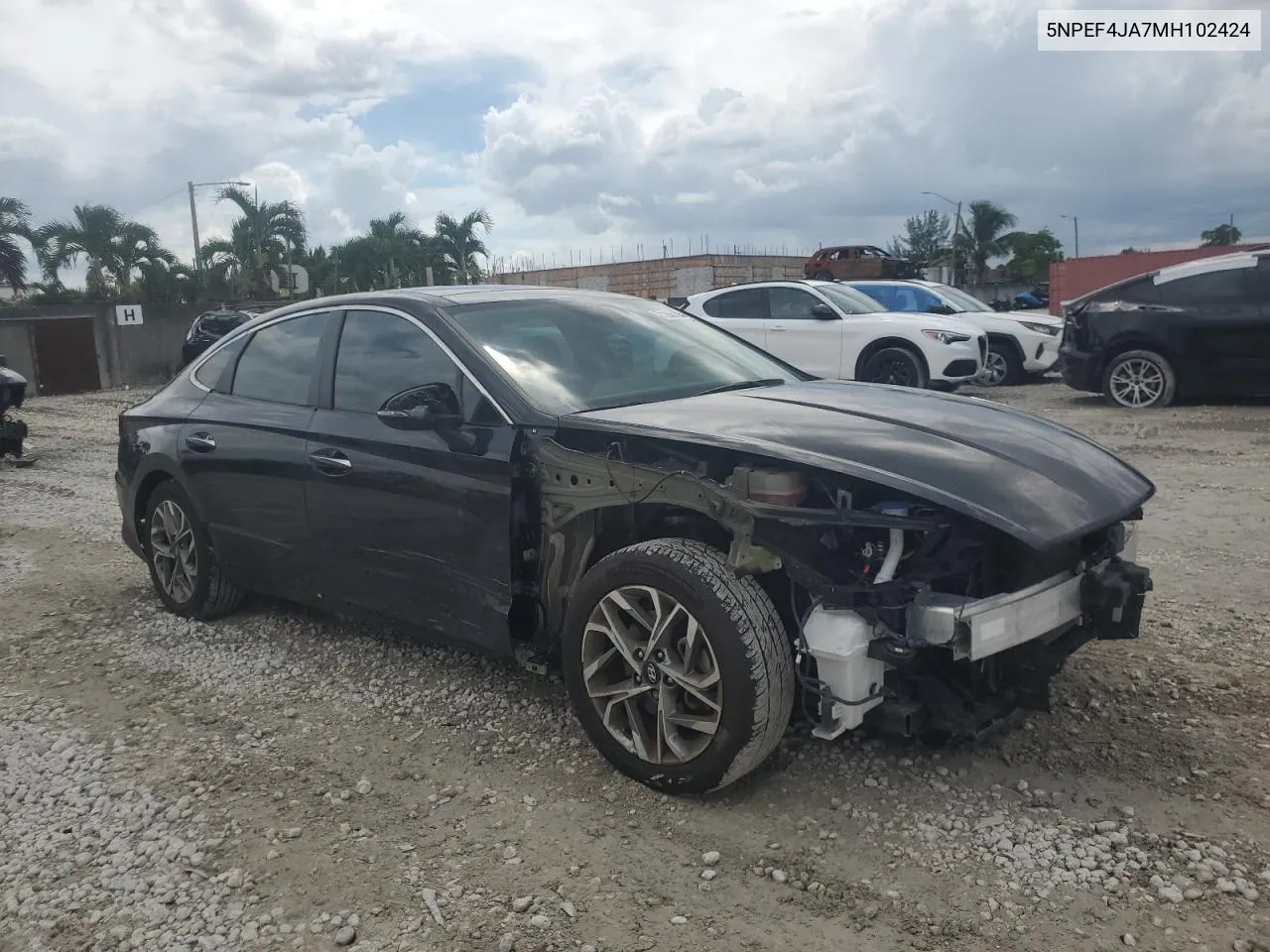 2021 Hyundai Sonata Sel VIN: 5NPEF4JA7MH102424 Lot: 71266794