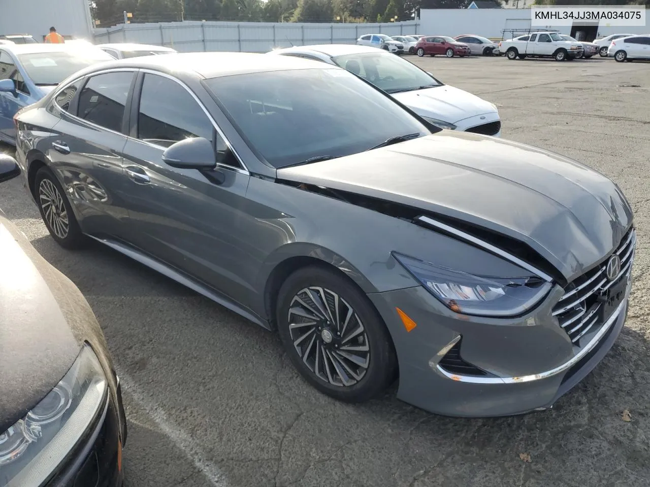 2021 Hyundai Sonata Hybrid VIN: KMHL34JJ3MA034075 Lot: 71675654