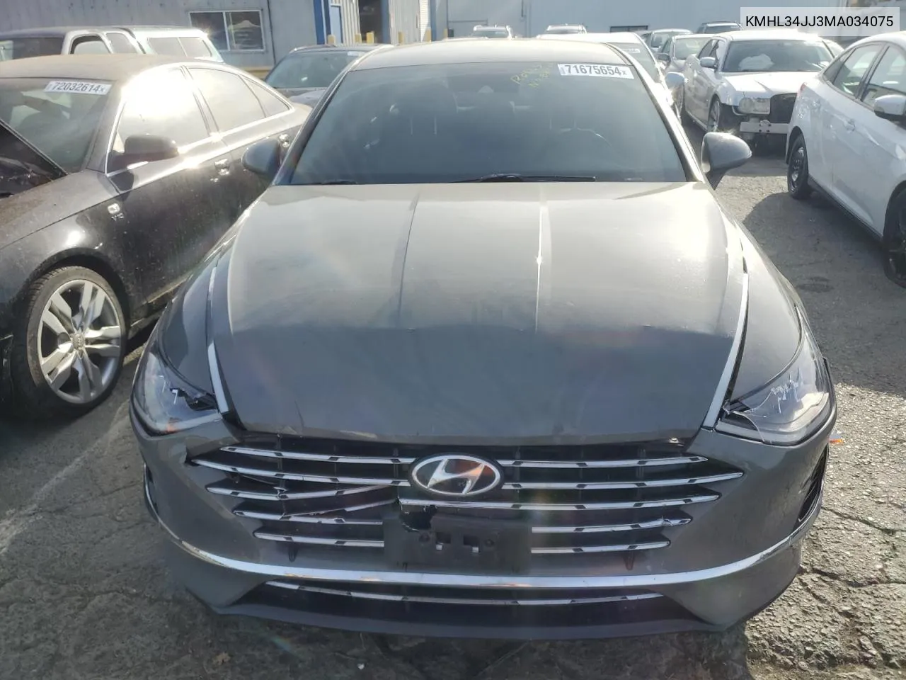 2021 Hyundai Sonata Hybrid VIN: KMHL34JJ3MA034075 Lot: 71675654