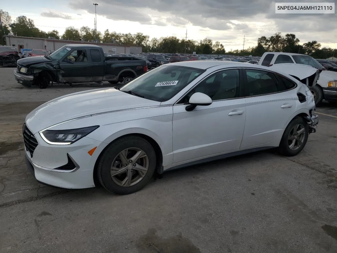 2021 Hyundai Sonata Se VIN: 5NPEG4JA6MH121110 Lot: 72436024