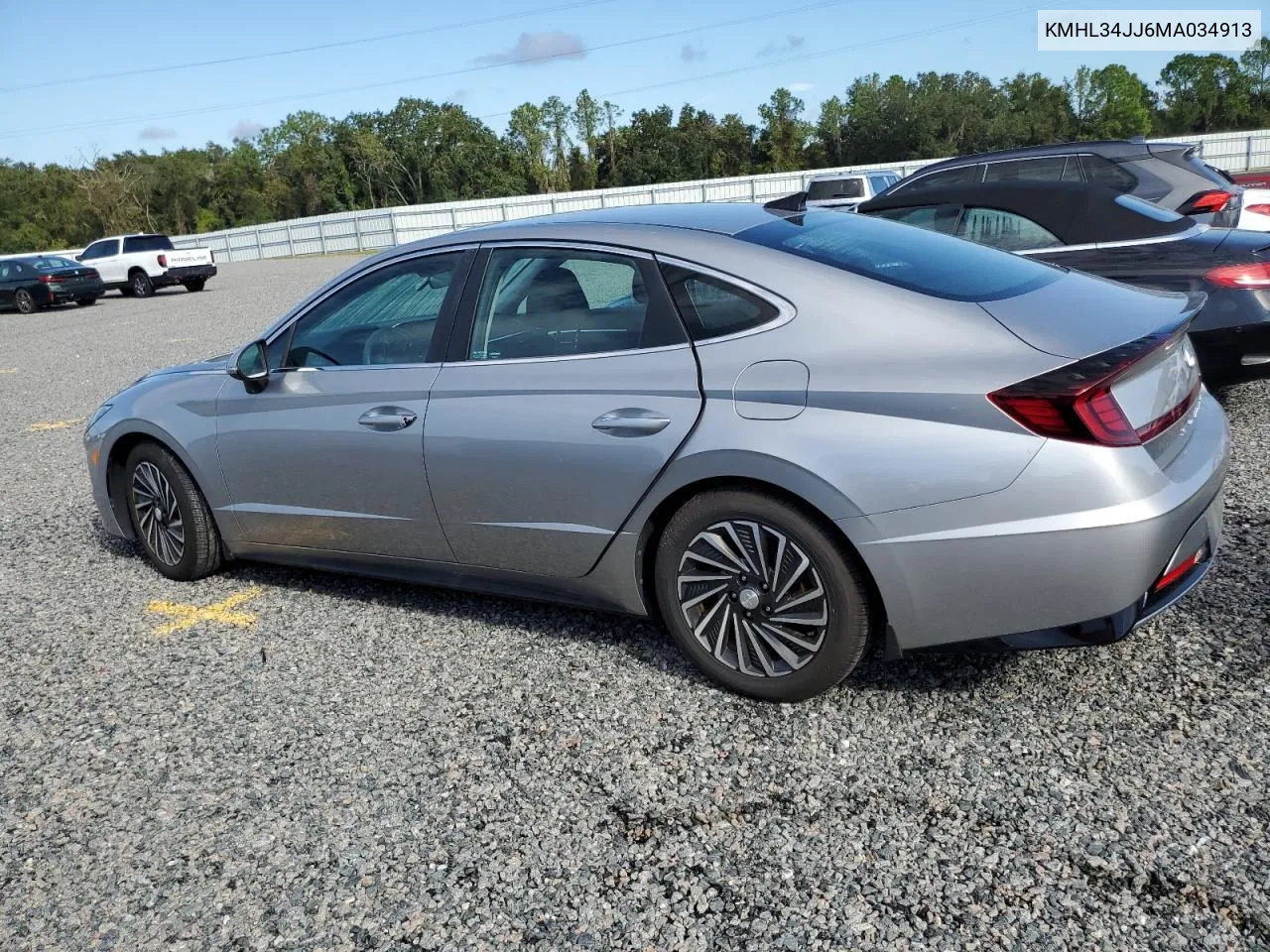 2021 Hyundai Sonata Hybrid VIN: KMHL34JJ6MA034913 Lot: 73885224