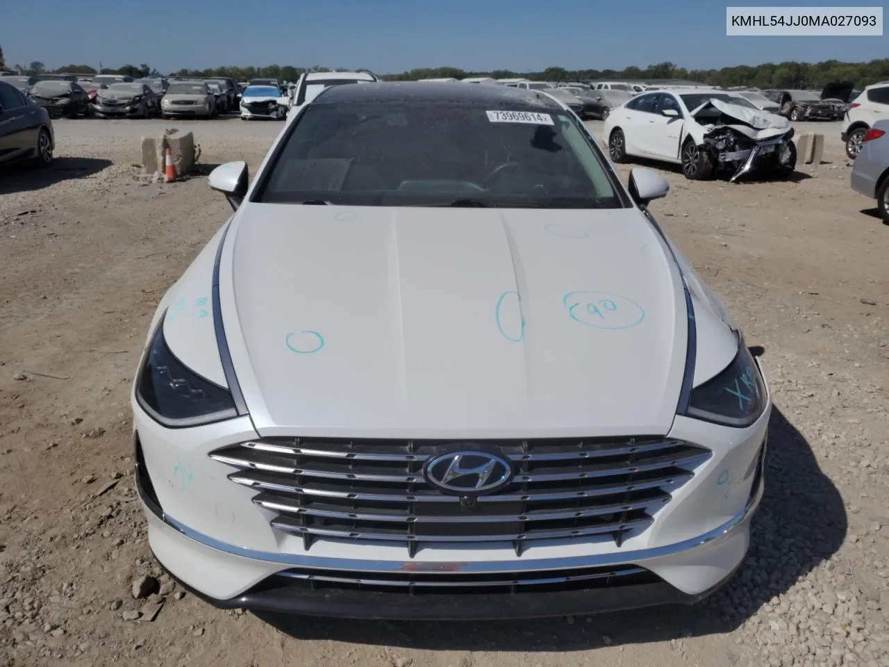 2021 Hyundai Sonata Hybrid VIN: KMHL54JJ0MA027093 Lot: 73969614