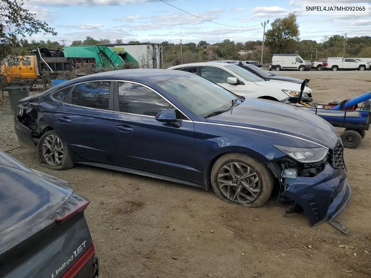 5NPEL4JA7MH092065 2021 Hyundai Sonata Sel