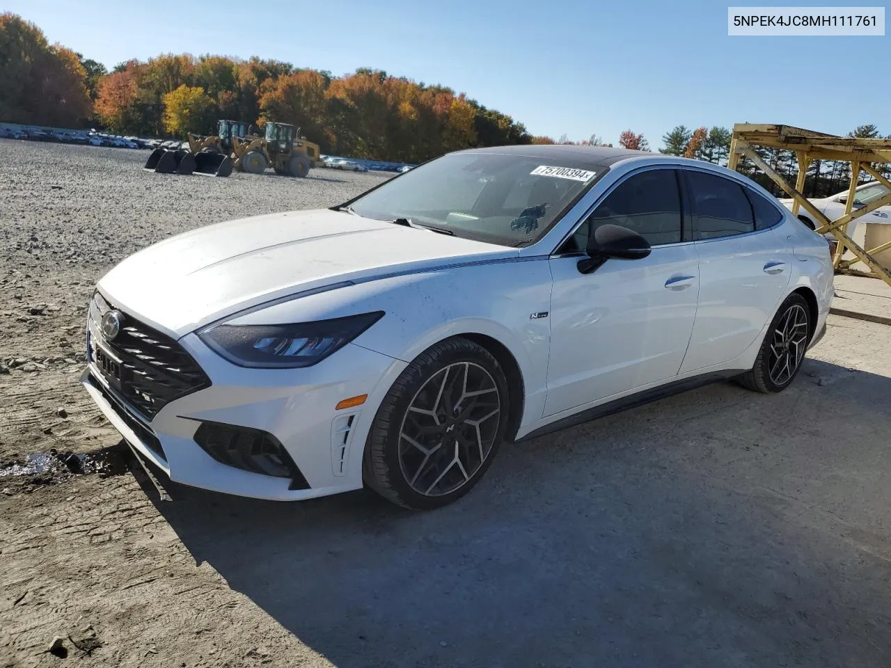 2021 Hyundai Sonata N Line VIN: 5NPEK4JC8MH111761 Lot: 75700394