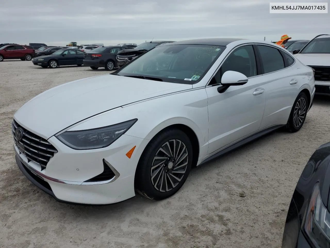 2021 Hyundai Sonata Hybrid VIN: KMHL54JJ7MA017435 Lot: 76568274