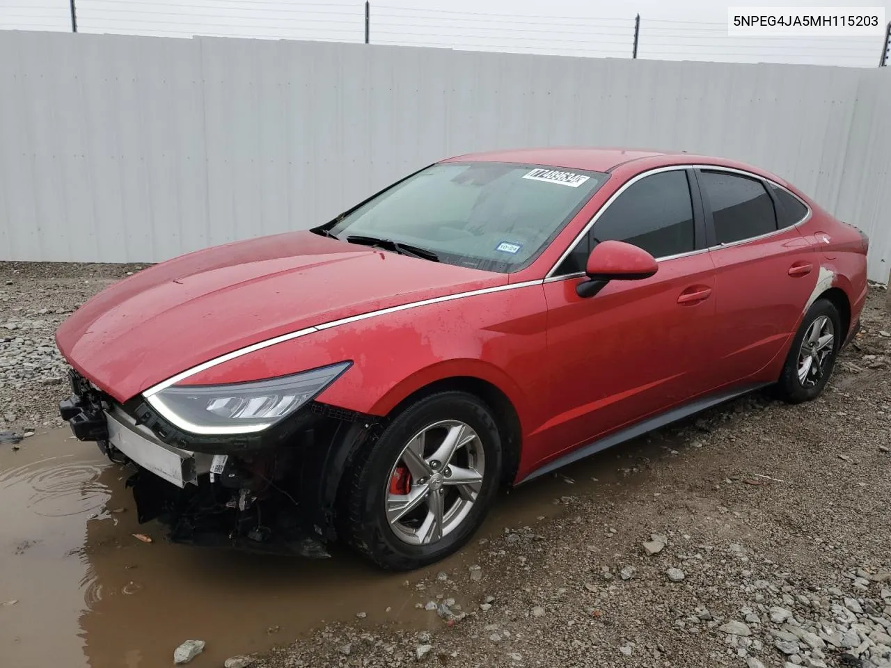 2021 Hyundai Sonata Se VIN: 5NPEG4JA5MH115203 Lot: 77489634